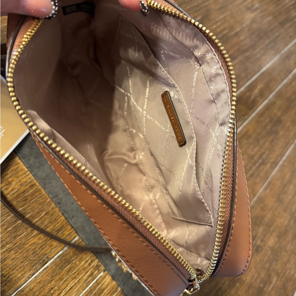Michael Kors Tan and Cream Signature Crossbody Bag - Picture 2 of 2